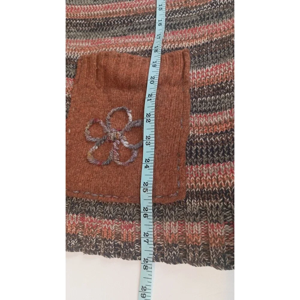 Vintage Express Womens Zipper Front Cardigan Sweater Size L Patches Grannycore - Picture 7 of 14